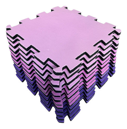Kit 12 Tatames Infantil 50x50 20mm Tons De Rosa Economico 1