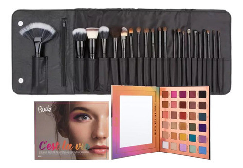 Set De Maquillaje Brochas Coastal Scents Y Sombras De Ojos 0