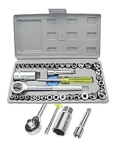 Caja Juego Set Tubo 40 Herramientas Valija Combinada Criquet 1