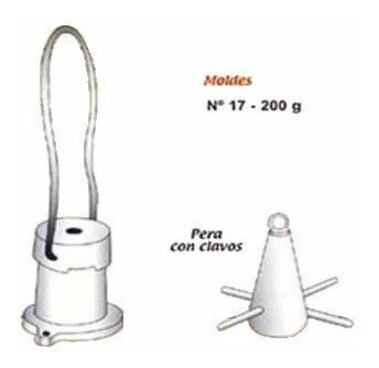 Molde Para Plomadas - 17 - Jones - Pera Con Clavos 200 Grs 1