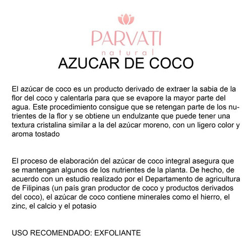 Azucar De Coco 1 Kilo  Uso Cosmetico 1