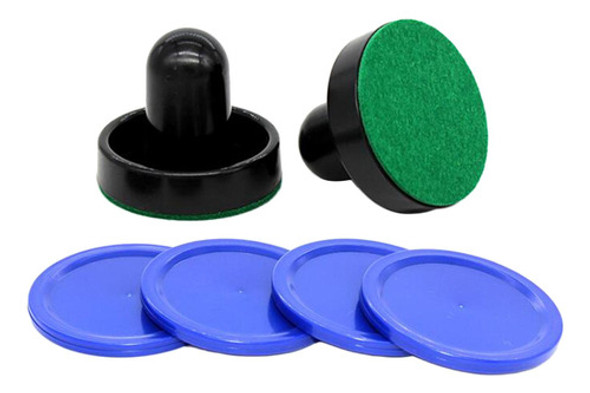2x Empurradores De Air Hockey E 4x Discos De Air Taco Preto 0