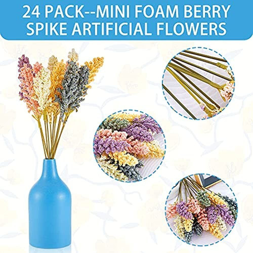 24 Piezas De Flores Artificiales Para El Aliento Del Bebé Es 1