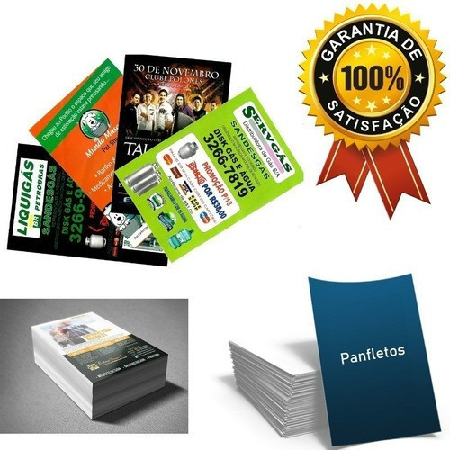 Kit Com 2500 Panfletos Flyer 120g Frente Verso 10x15 0