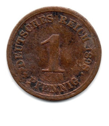 Alemania Imperio Moneda 1 Pfennig Año 1898 E Km#10 0