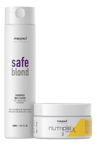 Kit Macpaul Shampoo Safe Blond E Mascara Nutriplex (2 Itens) 0
