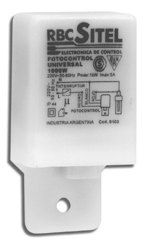 Fotocontrol P/24 Vcc/vca 3cables Fotocélula Rbc-sitel C.u103 0