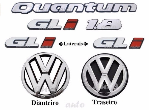 Kit Emblemas Quantum Gli 1.8 + Laterais Gli - 1992 À 1998 0