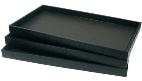 3 Charolas De Piel Para Joyas Color Negro 0