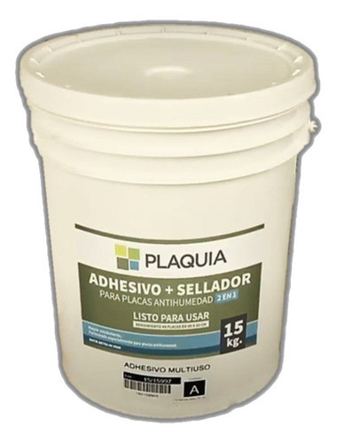 Adhesivo Sellador 2 En 1 Placas Antihumedad Plaquia X 15kg 0