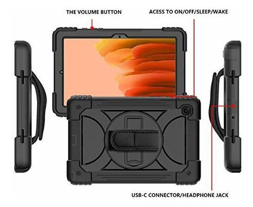 Funda Para Samsung Galaxy Tab A7 De 10.4 2020 Color Negro 1