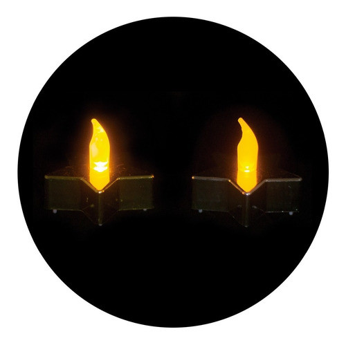 Vela Led Luminosa Dorada Estrella Decoración - Cc 1