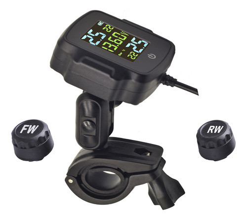 Monitor De Pressão De Pneus De Motocicleta Com 2 Sensores Im 1