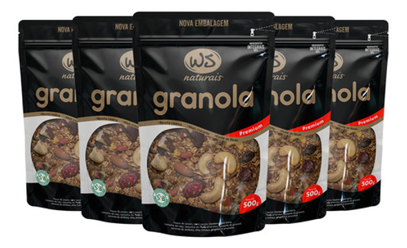 Kit 5 Granola Premium Ws Naturais 500g 0