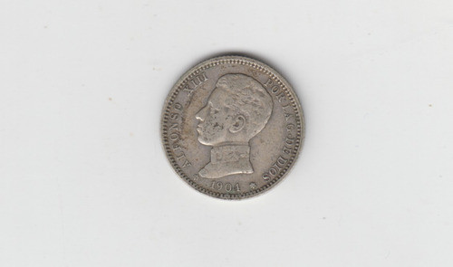 Moneda España 1 Peseta 1904 Plata Muy Bueno 0