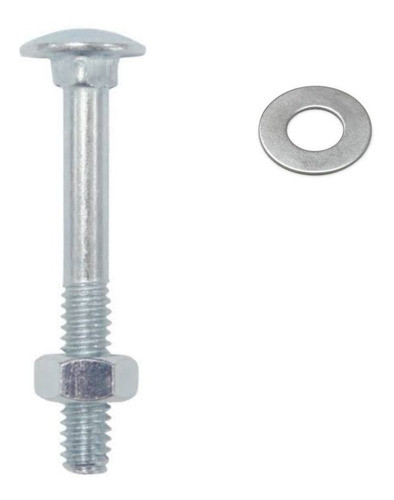 Parafuso Francês 3/16 X 2.1/2 C/porca E Arruela - 25 Pçs 0