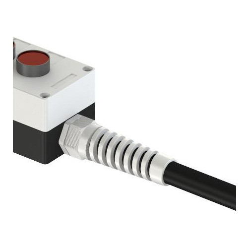 Kit C/ 3 Prensa Cabos Espiral Poliamida Pg19 Cinza 1