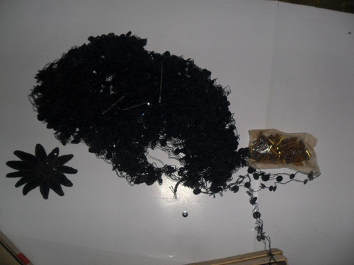 Indumentaria Antigua Aplique Azabache Lentejuela Canutillo 0