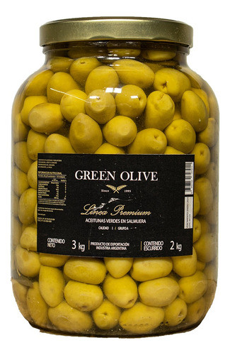 Aceitunas Verdes N° 00 X 2 Kg. Esc. Vidrio 0