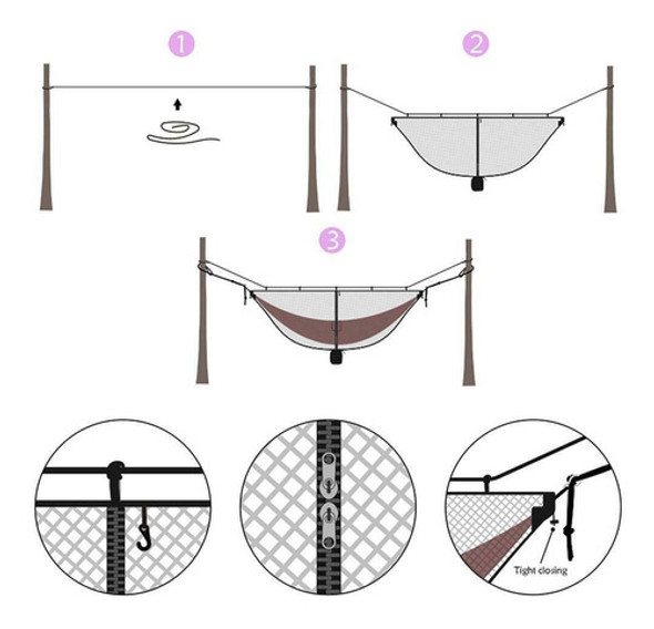 Mosquiteiro P/ Rede Acampamento / Preto 1
