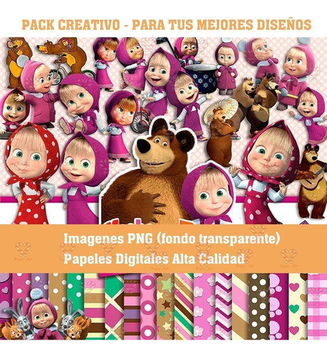 Masha Y El Oso Cliparts Png Papeles Fondos Sp 1