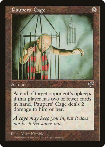 Cartas Magic Paupers' Cage (sp) Nps 0