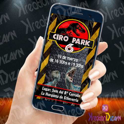 Tarjeta De Cumpleaños Digital - Jurassic Park World 0