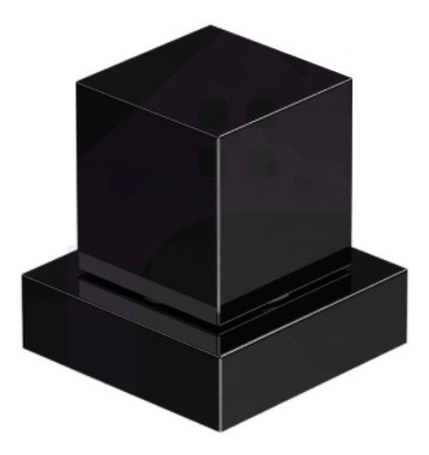 Acabamento Quadrado Registro Abs Preto Luxo Padrão Deca 0