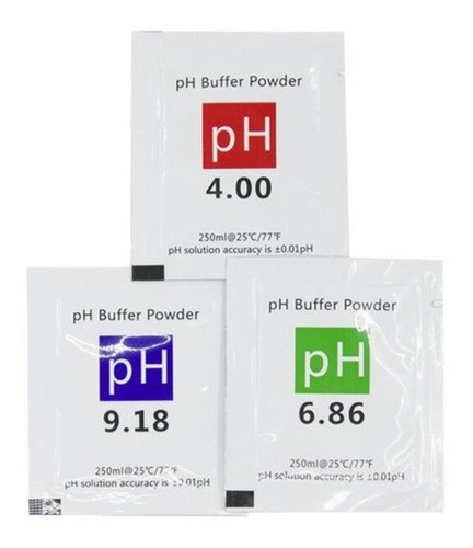 Kit 3 Sobres Soluciones, Buffer Para Calibrar Ph 0