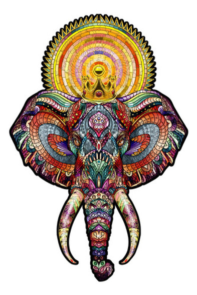 Rompecabezas Artesanal De Madera Elefante Rey 0 Rompecabezas Artesanal De Madera Elefante Rey 0