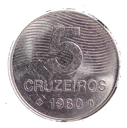 Brasil 5 Cruzeiros 1980 Excelente Km 591 Planta De Café 0