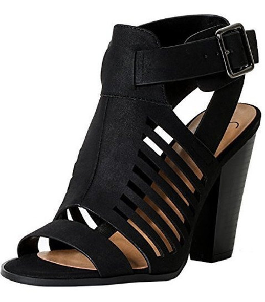 Soda Delicious Yummy Cutout Sandalia De Tacon Apilada 0