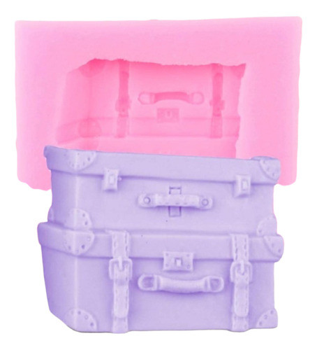 Molde De Silicone Mini Malas Maletas Antigas Viagem 0