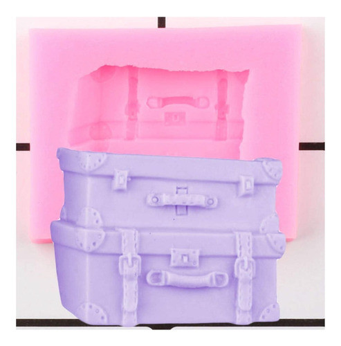 Molde De Silicone Mini Malas Maletas Antigas Viagem 1