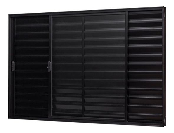 Janela De Alumínio Veneziana 100x120cm 3 Folhas Vidro Wt 1