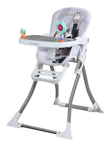 Silla De Comer Carestino Rio Gris Doble Bandeja Plegable 0
