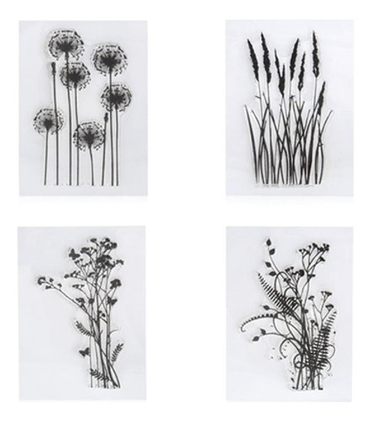 Sellos De Flores De Diente De León Y Lavanda, 4 Piezas 0