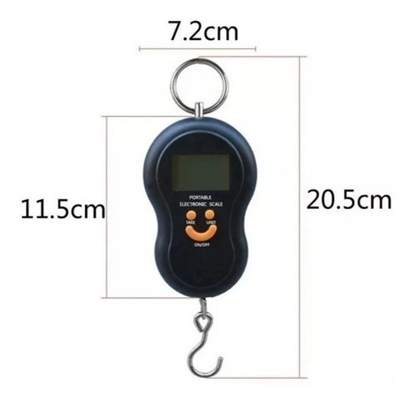 Balanza Digital Portátil De Mano Hasta 50 Kg. Valija Pesca 1