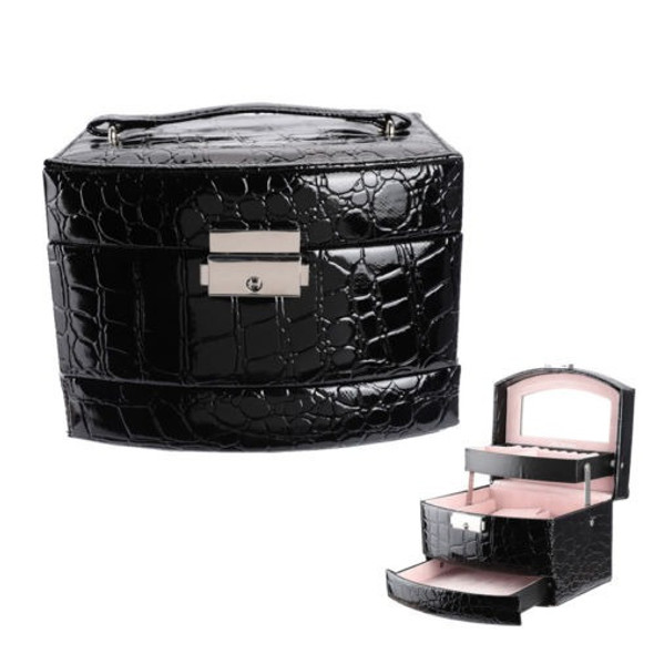 Joyería De La Caja Almacenamiento Organizador Case Anillo Pe 0