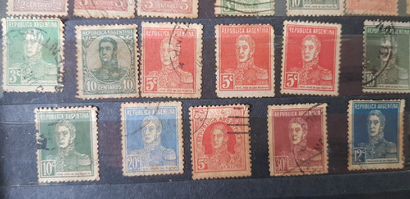 Estampillas Argentinas Varias De San Martin 1