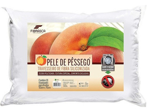 Kit 4 Travesseiro Pele De Pêssego Fibra Siliconada Fibrasca 0