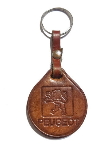 Llavero Retro Peugeot Cuero 404 505 504 405 Vintage Usado 0