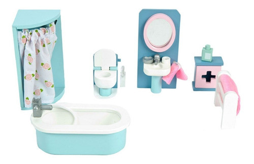 Juego De Baño Muebles Para Casa De Muñecas Niños 3 Años+ 0
