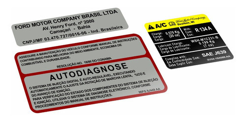 Kit Adesivos Motor Ford Ecosport Ka Focus Fiesta Escort Fgc 1