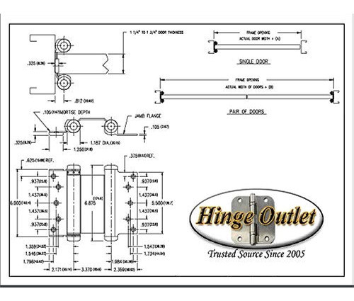 Hinge Outlet Double Action Spring Hinge 6 Pulgadas Oil Frota 1