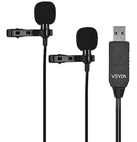Veyda Dual Usb Lav Mic - Vd-lu2 Lavalier Lapel Clip-on Micró 0