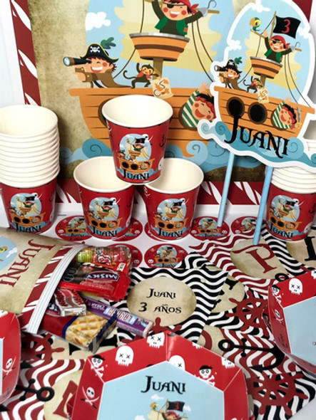 Cotillón Infantil Personalizado Premium X 10 Piratas 1