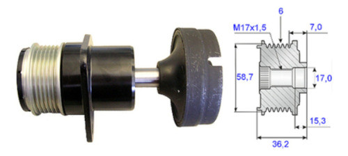 Polea Alternador Ford Mondeo (2007-2009) 1,8 Tdci  535015710 1