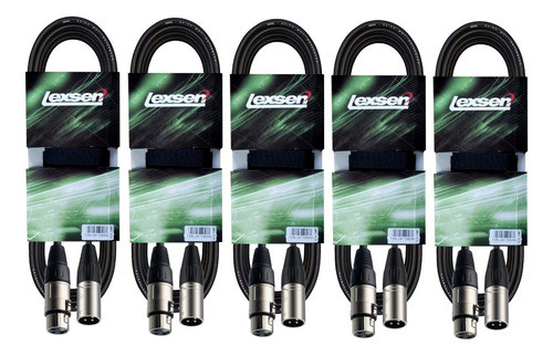 Pack X 5 Cable Dmx Micrófono Canon - Canon 6 Metros Lexsen 0