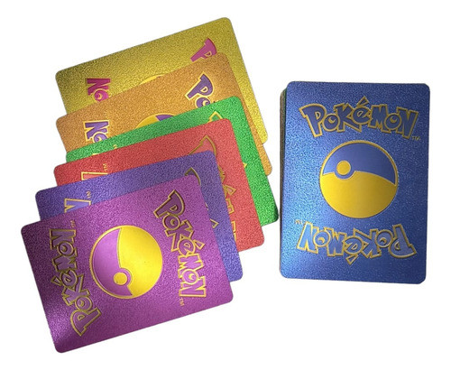 55 Cartas Pokemon Colores Brillantes En Ingles Plastificadas 1